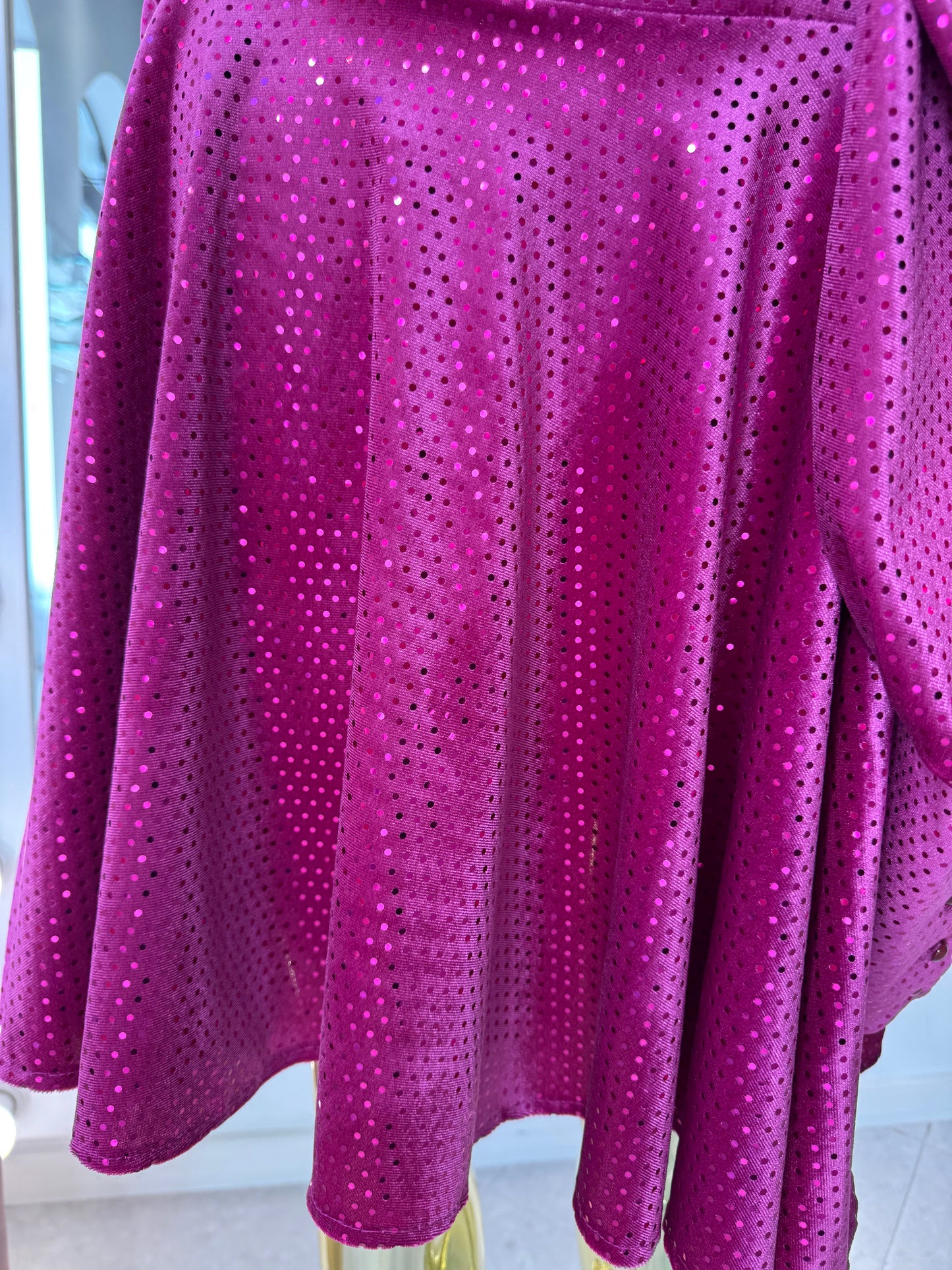 Cream velvet dress with sparkles