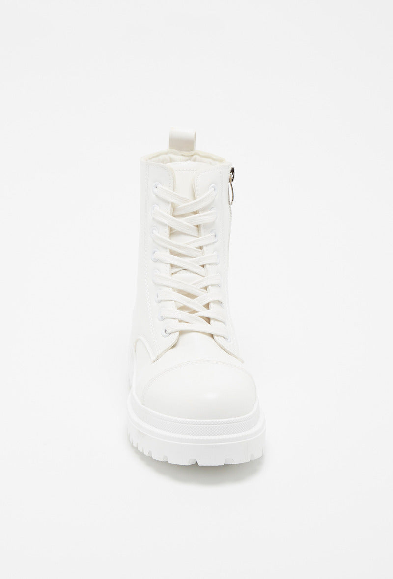 White short boots