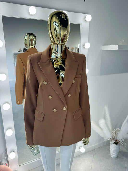 Brūna klasiska žakete