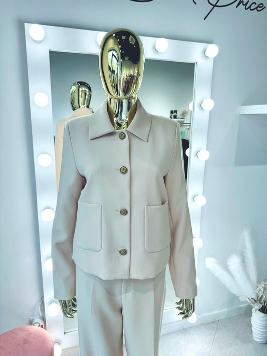 Krēmkrāsas klasiska žakete