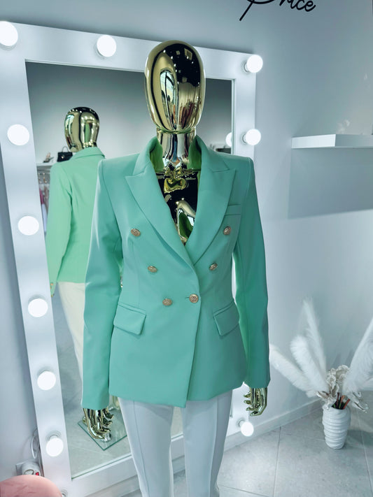 Zaļa klasiska žakete